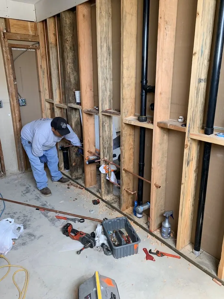 Commercial rough-in plumbing for Water Heater Replacement in Potomac Gateway